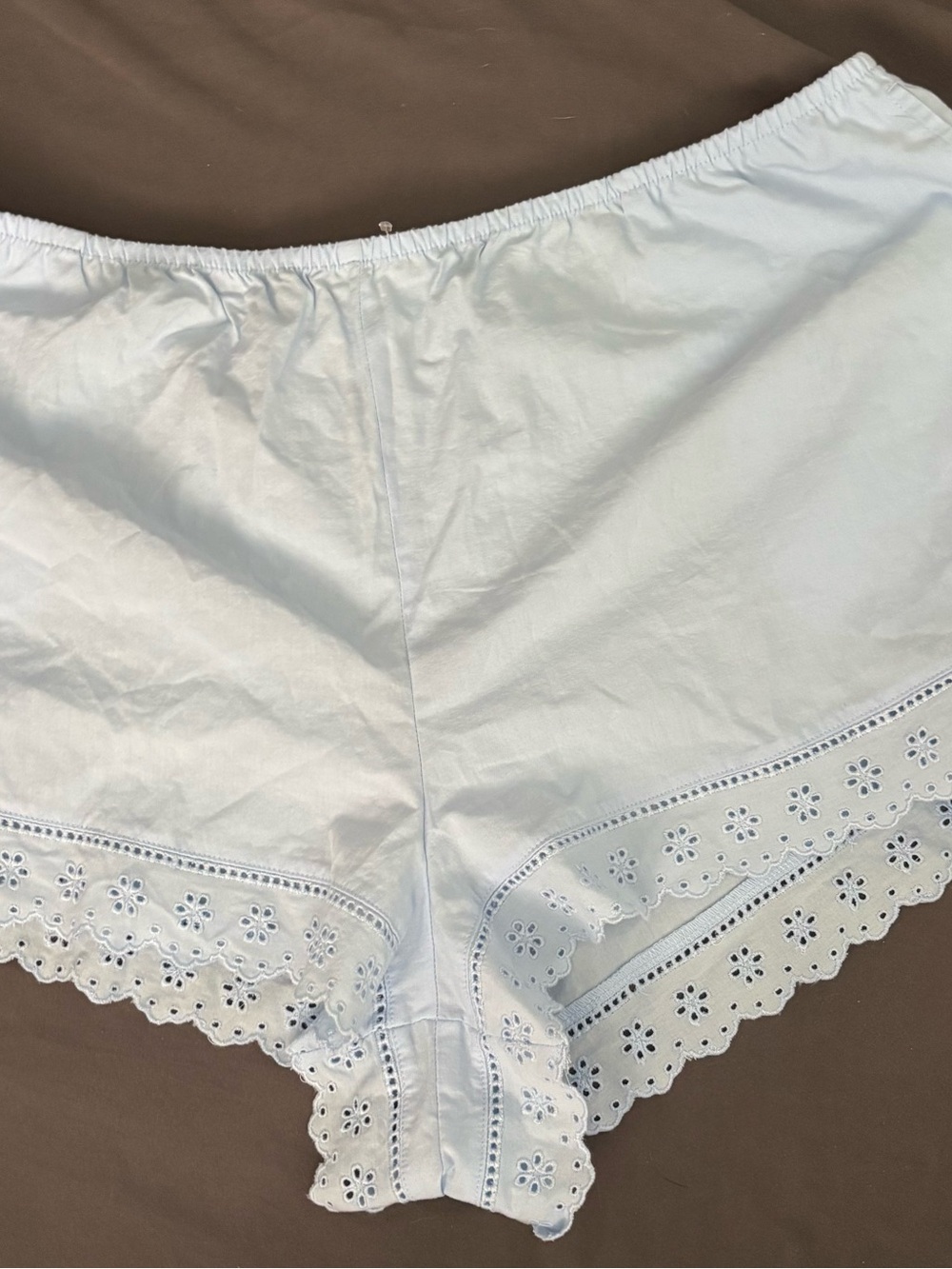 Auden Blue Eyelet Cotton Sleep Shorts
